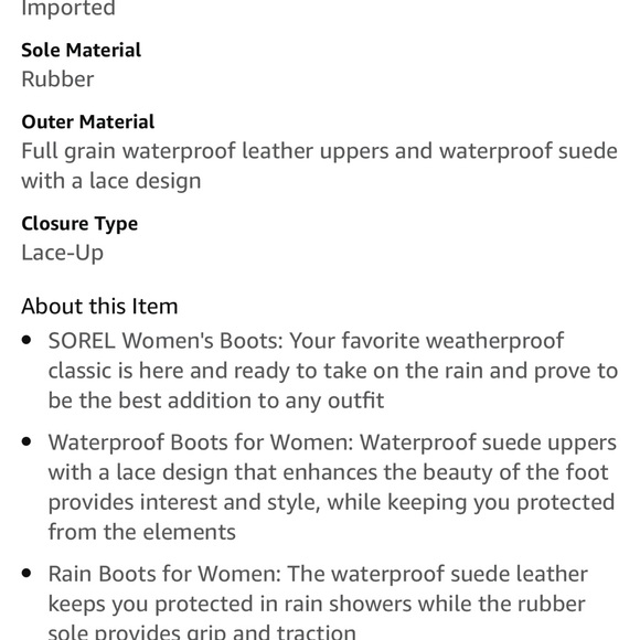 Sorel Joan of Arctic wedge boots in hazelnut leather brand new with box - Picture 10 of 13